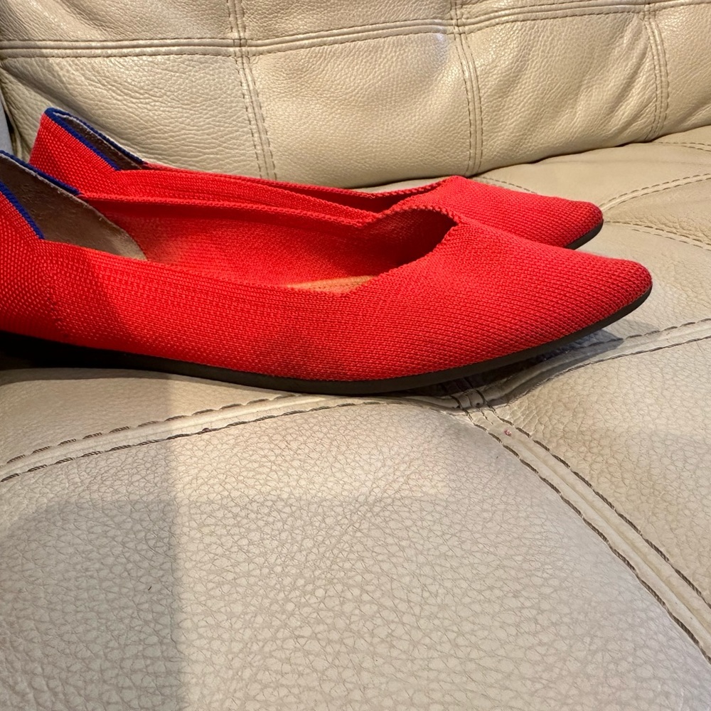 Rothys Rothy’s Red The Point Toe Flats Size 7,5 P… - image 2